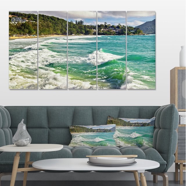 Exotic Tropical Beach Blue Waters - Oversized Beach Canvas Artwork
