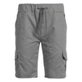 thumbnail image 1 of Men‘s Solid Color Pocket Elastic Waist Drawstring Track Shorts SweatShorts Summer Casual Sports Shorts, 1 of 8