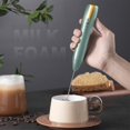 thumbnail image 4 of Estbridge USB Rechargeable Electric Milk Frother with Stand  3 Modes for Frothy Drinks & Coffee  Ideal for Home and Travel Green, 4 of 8