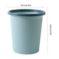 thumbnail image 3 of Small Trash Can with Lid | Press Top Wastebasket for Bathroom, Kitchen, or Office | Plastic Garbage Bin with Bag Holder | Compact Step-On Trash Can for Small Spaces, Dorm, or RV, 3 of 7