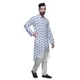thumbnail image 2 of Atasi Long Sleeve Kurta Printed Button Down Asymmetric Designer Kurta For Boys, 2 of 5
