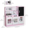 thumbnail image 3 of Qaba Play Kitchen for Kids, Kids Kitchen Playset w/ Chalkboard, Ice Maker, 3 of 10