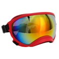 thumbnail image 2 of Large Dog Goggles, Sturdy Buckle Durable PC Dog Goggles Windproof Ultraviolet Proof  For Outdoor Black Frame And Gray Goggles,Red Frame And Red Goggles,Red Frame And Transparent, 2 of 8