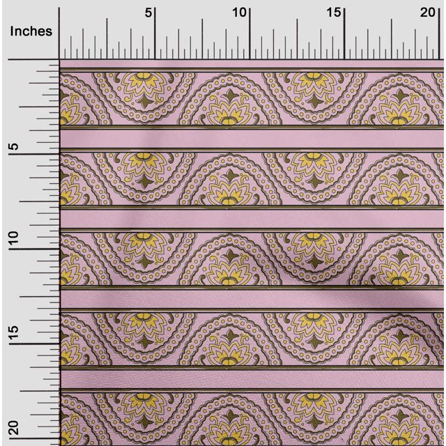 oneOone Georgette Viscose Fabric Floral Block Print Sewing Fabric BTY 42 Inch Wide