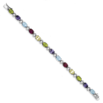 thumbnail image 2 of Bracelet en Argent Sterling 925 7 Pouces Zircon Cubique Multicolore, 2 of 3