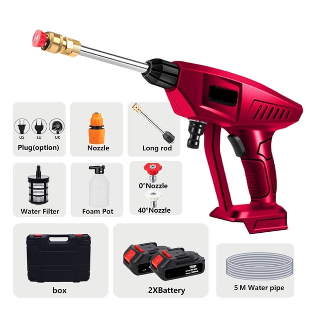 30BAR Wireless Car Washer High Pressure Car Wash Spray Water Gun Portable High Pressure Washer For 18V Battery ,Easy Use