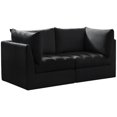 thumbnail image 1 of Meridian Furniture Jacob Sofa Modulaire en Velours Noir, 1 of 10