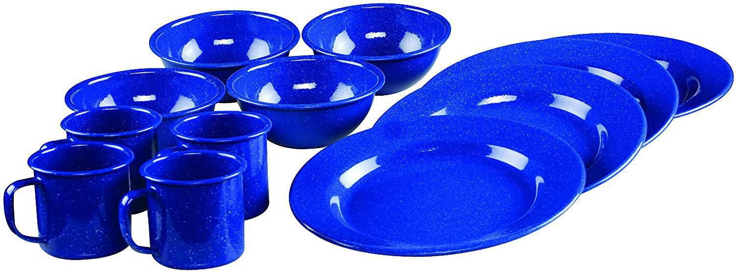 Coleman Enamel Dinnerware, 12-Piece Set, Blue - Walmart.ca