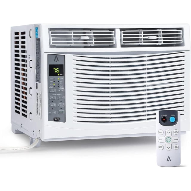 Ourlova NO WIFI Window Air Conditioner 6000 BTU, Window AC Unit With Cooling Room 250sq.Ft, Energy Saving Window AC Unit With Remote & Timer Function & Easy Install Kit 115V/60Hz