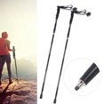 thumbnail image 4 of Bâtons de Marche Télescopiques, 1 Paire 130cm Pliable, Verrou Intérieur Noir pour Randonnée Marche Alpinisme, 4 of 8
