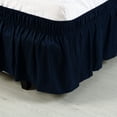 thumbnail image 2 of REGALWOVEN Bed Skirt Polyester Elastic Wrap Around Dust Ruffle, Queen Navy Blue, 2 of 10