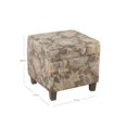 thumbnail image 5 of HomePop Square Storage Ottoman with Lift Off Lid, Gray Floral, 5 of 5