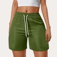 thumbnail image 2 of Plebaso Womens Casual Shorts Summer Drawstring Loose Shorts Solid Color Lightweight Walking Shorts for Women, 2 of 7
