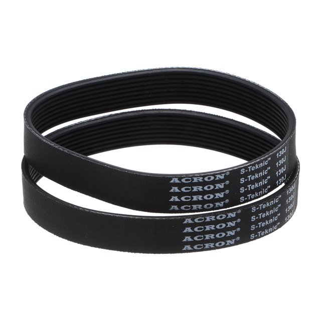 Unique Bargains 130J8 PJ V-Ribbed Belt, EPDM Industrial Transmission Serpentine Belt, 2 Packs