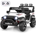 thumbnail image 1 of Costway 12V Kids Ride On Truck with 2*12V Motors Spring Suspension & Remote Control White, 1 of 10