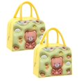 thumbnail image 1 of Oleegame 2 Pcs Sac de Rangement pour Produits à Main Sac Isolé Sac pour Boîte à Lunch Sac à Lunch Chiot Brun (Isolation 3D) Jaune, 1 of 9