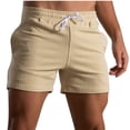 thumbnail image 1 of Mens Shorts Mens Stripe Printed Casual Drawstring Pockets Elastic Sports Shorts, 1 of 9
