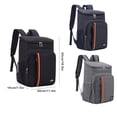 thumbnail image 3 of WEYOUNG 18L Thermal Rucksack Waterproof Outdoor Backpack Barbecue Cooler Compartments Pocket Bag Oxford Cloth School Pouch Compartments Pocket Gray, 3 of 9