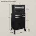 thumbnail image 3 of Olympia Tools Armoire à Outils Roulante de 20 Pouces avec 5 Tiroirs, Rangement Verrouillable, 3 of 6