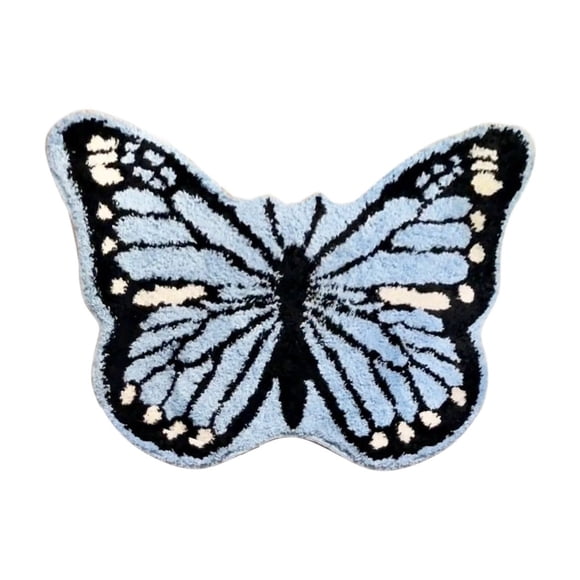 Butterfly Carpet, Girl's Bedroom, Home Furnishing, Living Room, High End, Thick Dyeing, Boycott Blue Alien Mat
