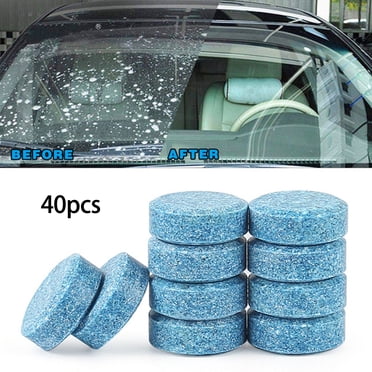 1 Set Washer Fluid Tablets Solid High Enrichment Blue Car Care Auto Windshield Effervescent Concentrates Tablets for Vehicle