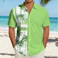 thumbnail image 1 of Chemise de Jeu de Quilles pour Homme à Manches Courtes Boutonnée pour un Usage Quotidien Décontracté Printemps Été Tenue de Plage - Chemise pour Homme Imprimée Coupe Régulière, 1 of 3