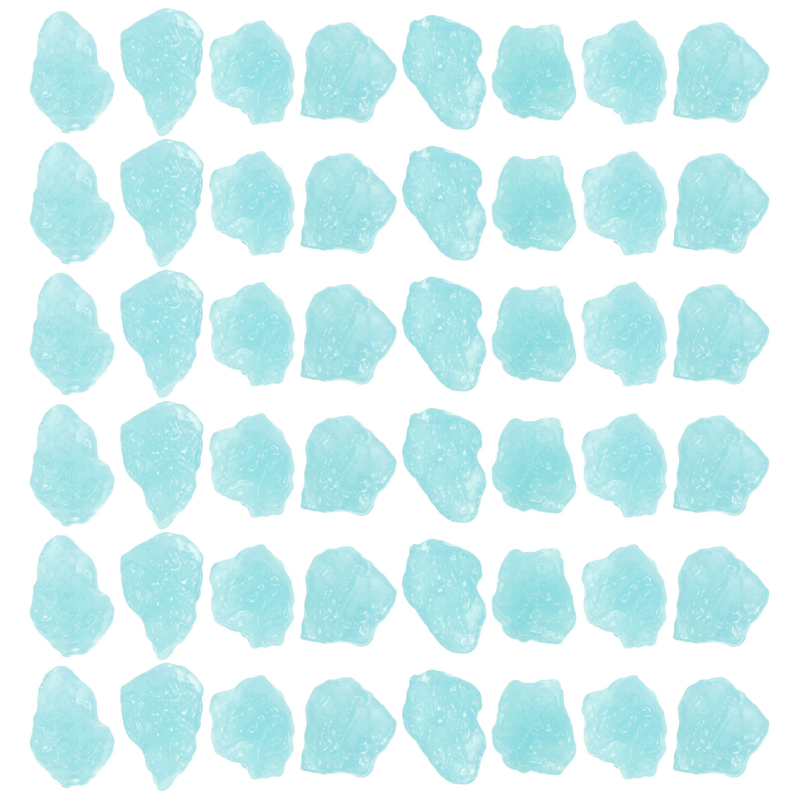 OULII Glow in the Dark Garden Pebbles 100Pcs Sky-Blue for Yards
