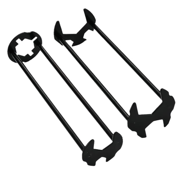 TFixol 2-Piece Multi-Functional Basin Wrench Set for Faucet, Sink, and Pipe Maintenance - 7 Standard Clips, Black (A+B Models)