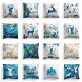 thumbnail image 4 of Watercolor Christmas Throw Pillow Cover Cushion Case for Sofa Couch 18" x 18" Inch ，4PCS,Pattern 16, 4 of 4