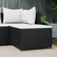 thumbnail image 1 of vidaXL Garden Footrest with Cushion Black Poly Rattan, 1 of 4