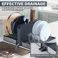 thumbnail image 4 of Stelive Foldable Dish Drying Rack with Dual Parts for Kitchen Counter Space-Saving Rack - Rustproof Removable Utensil Drainer & Drainage Spout, Gray, 4 of 12
