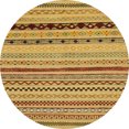 thumbnail image 1 of Ahgly Company Tapis d'Intérieur Ronds Abstraits Orange Tapis de Zone Abstraits, 3 Pieds Rond, 1 of 6