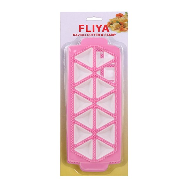 Maytalsory Dumplings DIY Tool Delicious Dumplings Easily Pink Wide Applications Durable 14 Grid Triangle