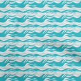 thumbnail image 1 of oneOone Cotton Poplin Turquoise Blue Fabric Asian Wave Craft Projects Decor Fabric Printed By The Yard 42 Inch Wide, 1 of 4
