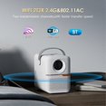 thumbnail image 1 of P10 Smart 4K WiFi Portable 1080P Home Theater Video LED Bluetooth Mini Projector Android 10 Projector US PLUG(White), 1 of 5