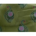 thumbnail image 4 of oneOone Georgette Viscose Fabric Leaves & Floral Block Decor Fabric Printed BTY 42 Inch Wide, 4 of 4
