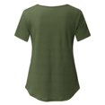 thumbnail image 5 of Vêtements de Grossesse Offres de l'Action de Grâce Liquidation Été Vêtements de Maternité pour Femmes Col Rond Manches Courtes Volants Pli Hauts de Grossesse, 5 of 5
