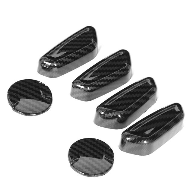 AMONIDA Akozon 6pcs Adjustment Button Trim Cover Accessories Carbon Fiber Style For Ford F-150 2015-2020