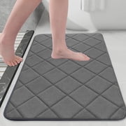 UsRHHA Soft Microfiber Bath Mat, Highly Absorbent Bathroom Rug, Washable Non-Slip Kitchen Laundry Room Floor Mats for Tub Shower Sink Door