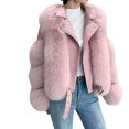 thumbnail image 3 of LOVZFMLL Jackets for Women's Lamb Hair Short Coat New Zipper Motorcycle Style Jacket, 3 of 4