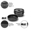 thumbnail image 2 of Ensemble de Batterie de Cuisine de Camping Équipement de Cuisson Extérieur pour Camping Randonnée et, 2 of 8
