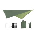 thumbnail image 1 of S SERENABLE Waterproof Ripstop Tent Tarp 290cm Camping Windproof Shelter Anti Protection Tarpaulin 5 Ropes Carrying Bag Green, 1 of 9