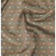 thumbnail image 1 of Soimoi Brown Heavy Satin Fabric Rabbit Animal Decor Fabric Printed Yard 54 Inch Wide, 1 of 6