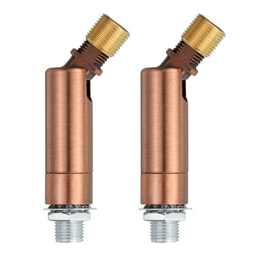 Adaptateur de plafond incliné, 90/345 degrés 60x15mm M10 filetage fin kit d'adaptateur de luminaire de plafond pour lumière suspendue de plafond lustre rail suspendu (cuivre rouge, pack de 2)