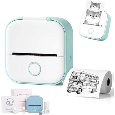 CUITING Pod d'Impression Pod d'Impression Mini Imprimante de Poche Mini Imprimante Mini Imprimante d'Autocollants de Poche Imprimante d'Autocollants Sans Encre pour Bricolage Scrapbooking Impression Rapide Imprimante Thermique Mini Portable (Full g
