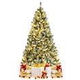 thumbnail image 2 of Patiojoy 6FT Snow Flocked Artificial Christmas Hinged Tree Pre-lit Artificial Xmas Full Tree with 928 Branch Tips, 2 of 10