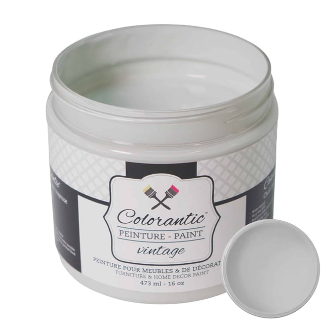 Colorantic | ROASTED MARSHMALLOW Chalk Based Paint for Furniture DIY - LIGHT GREY - 16 oz