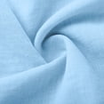 thumbnail image 3 of Pisexur Robes d'Été pour Femmes en Doux Lin-Coton Robes d'Été pour Femmes Décontractées à Col en V Manches 3/4 Robe Maxi Ample Confortable Fluide Robes pour Femmes Couleur Unie à Volants Boho Longues Robes P-2TG Bleu, 3 of 5