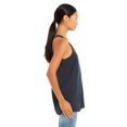 thumbnail image 3 of Bella Ladies Flowy Racerback Tank, L, Heather Navy, 3 of 3