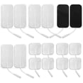 thumbnail image 1 of Easy@Home Tens Unité Tampons Adhésifs pour Électrode en Carbone, Conception Non Irritante 8 Pcs Tampons Réutilisables 2 Pouces x 4 Pouces + 8 Pcs Tampons Réutilisables 2 Pouces x 2 Pouces, 1 of 7